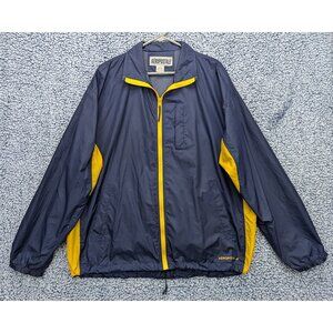 Y2K Aeropostale Windbreaker Jacket Mens L Relaxed Colorblock Track Baggy Blue